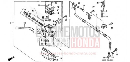 VORDERRADBREMSE (XL600VM/VN/VP) XL600VM de 1991